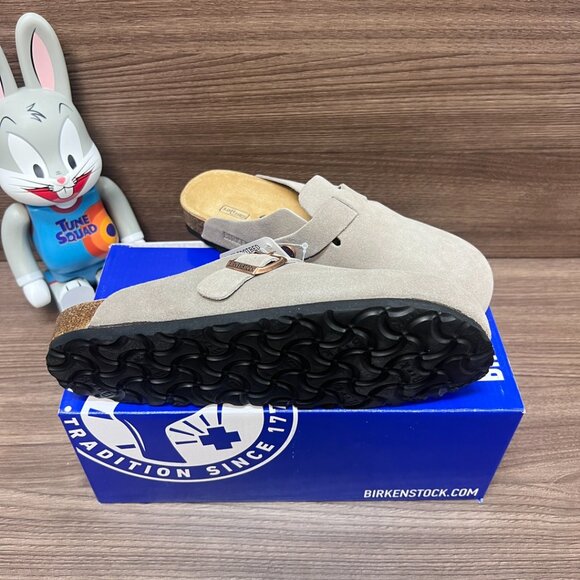 Birkenstock Boston taupe suede mule clogs - Picture 9 of 9